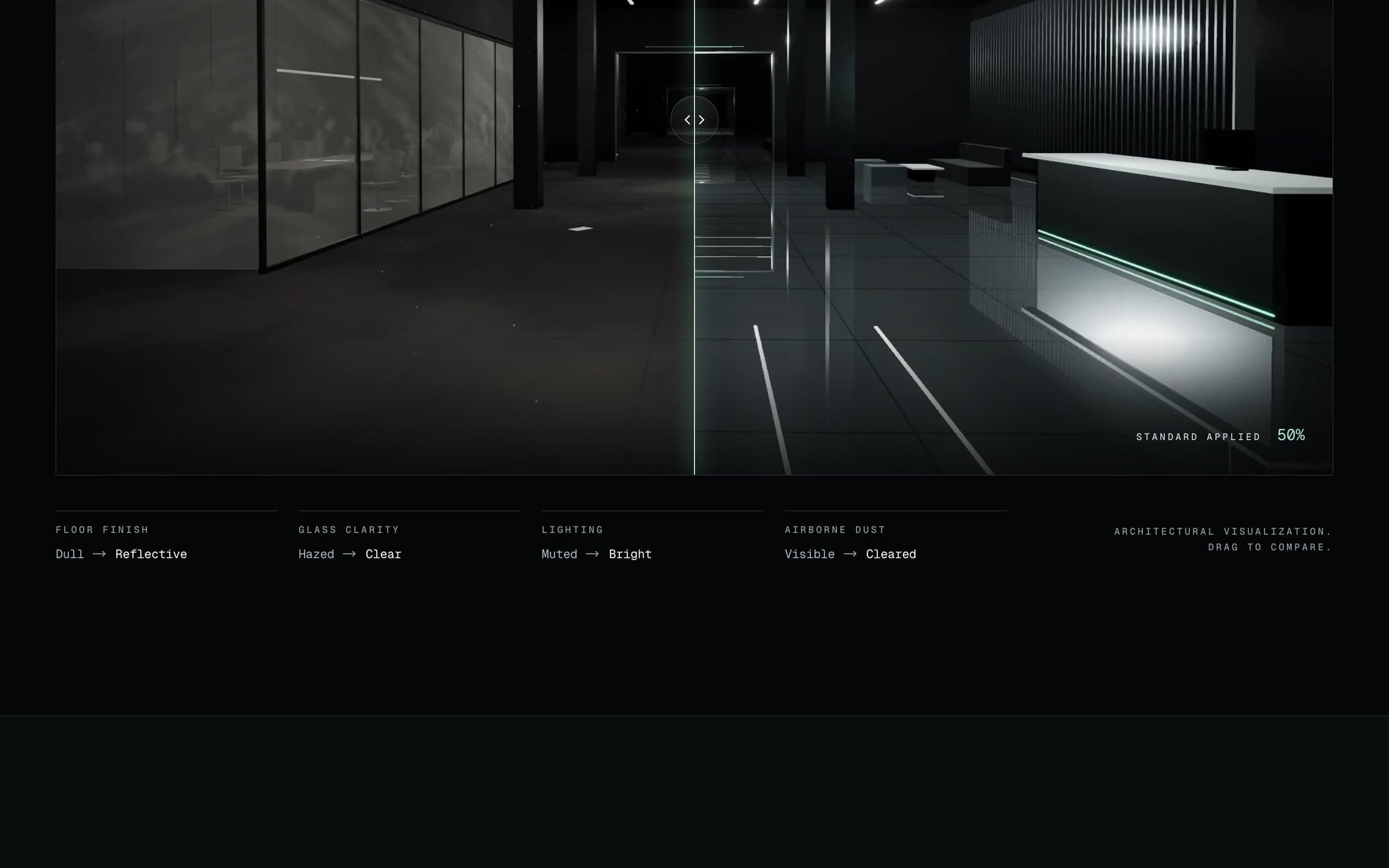 Eco North before and after comparison of a lobby